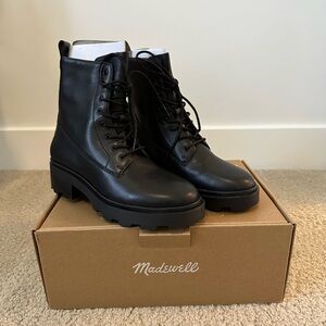 Madewell Black Combat Boots for Women